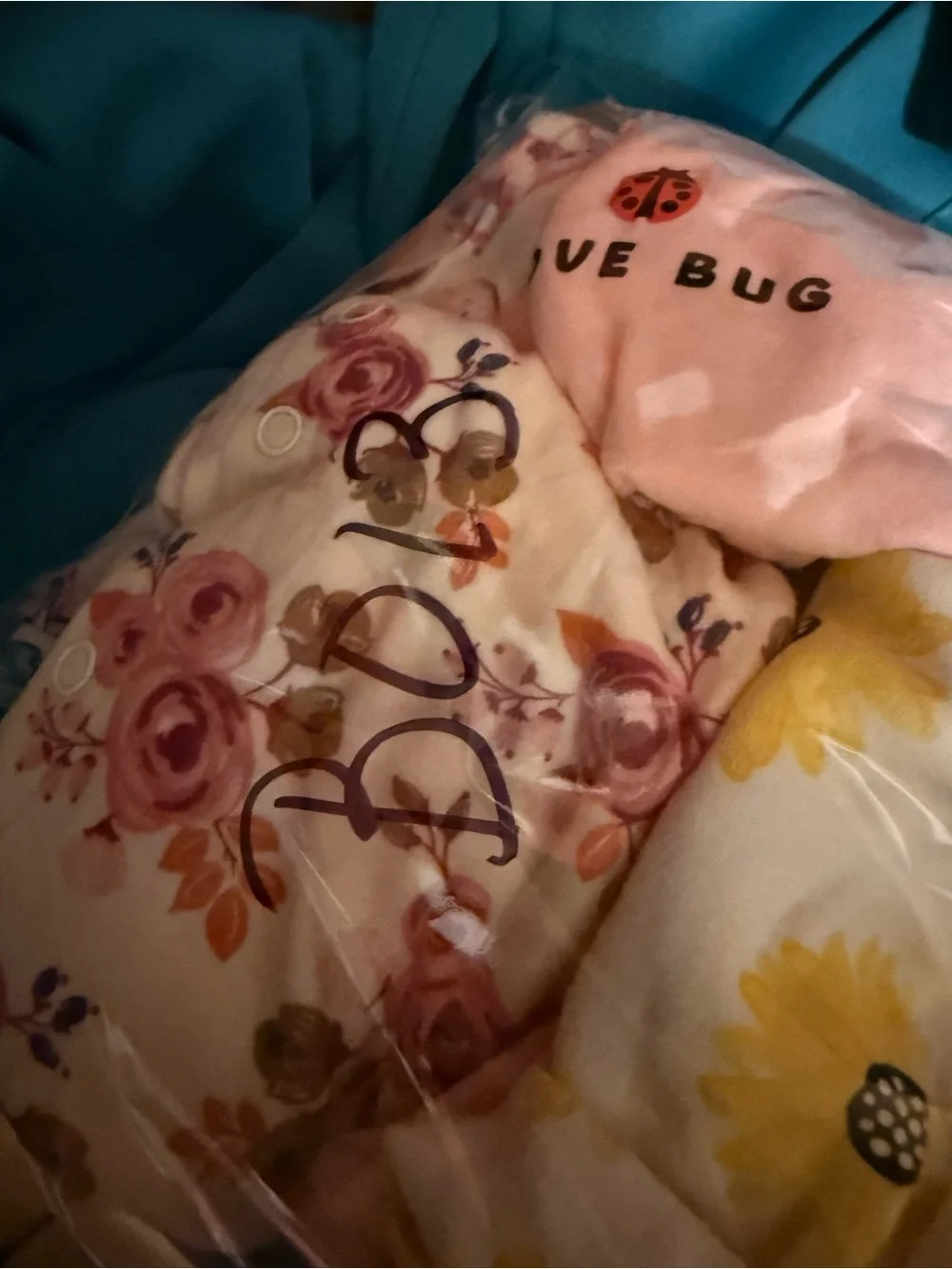 Gerber Pink Floral & Sunflower Mixed Baby Pajama Set